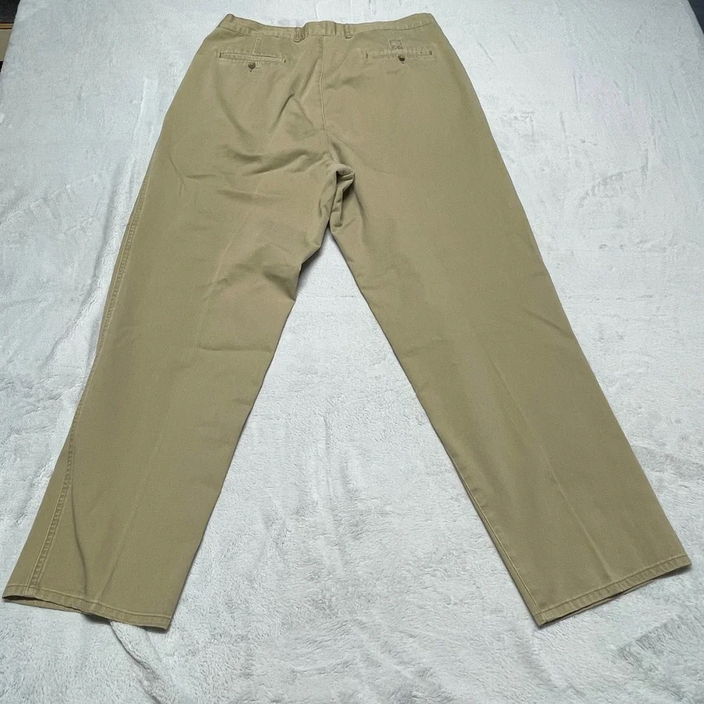 Vtg 90s‎ Abercrombie Fitch Pleated Chino Pants Mens 40x34 Khaki Cotton Baggy Ivy